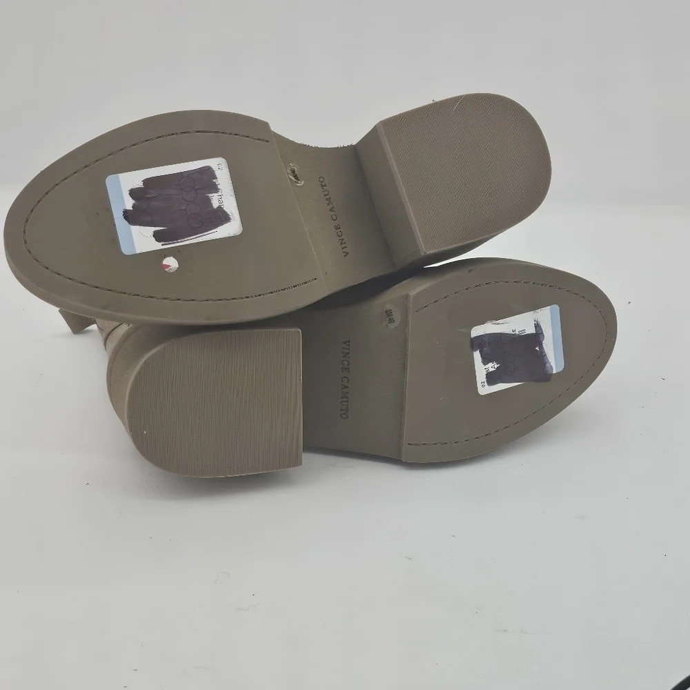 Vince Camuto Keltana Leather Combat Boots Brown Size 9 - Picture 9 of 11